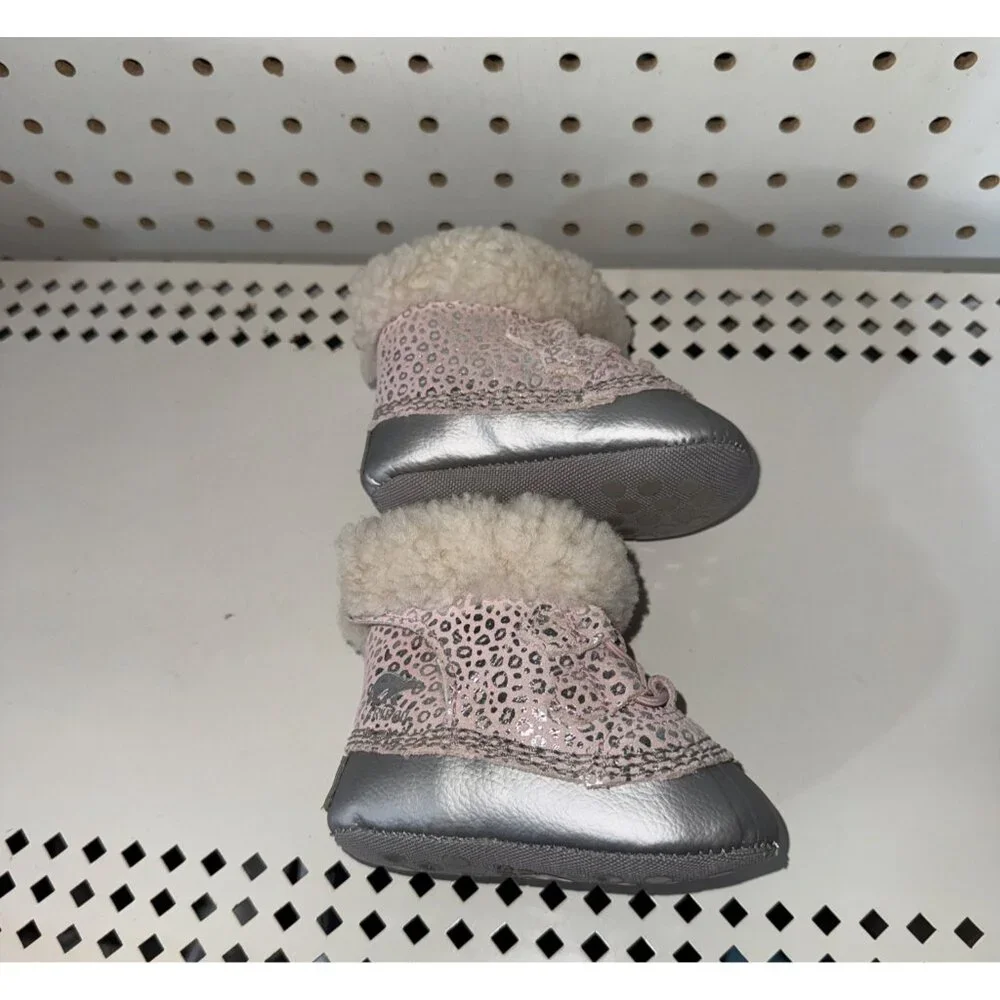 Sorel Caribootie II Girls Baby Infant Winter Crib Booties Size 3 (6-12 Months)